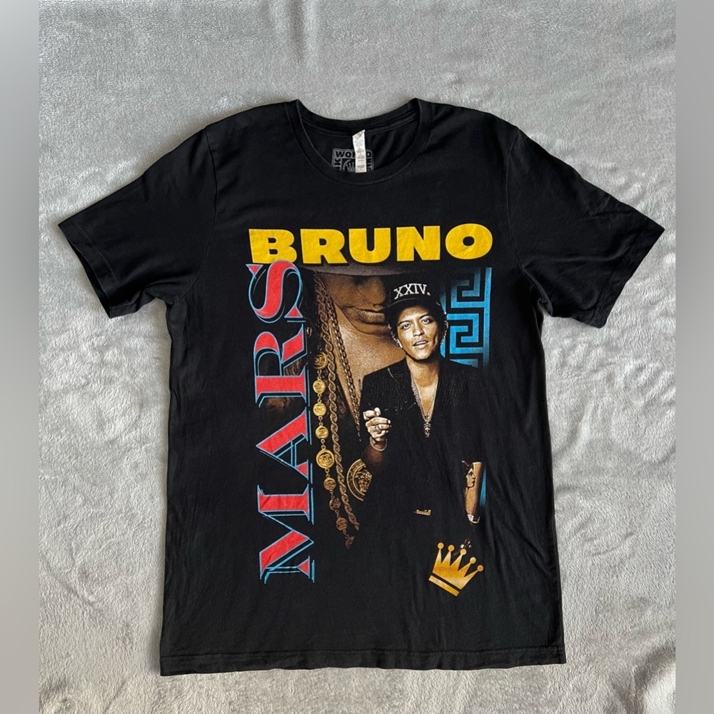 Bruno Mars 24K Magic World Tour Graphic T-Shirt Black